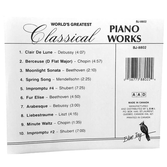 Worlds Greatest Classical Piano Works Music CD "Clair De Lune" + others 37382cd - Picture 2 of 2